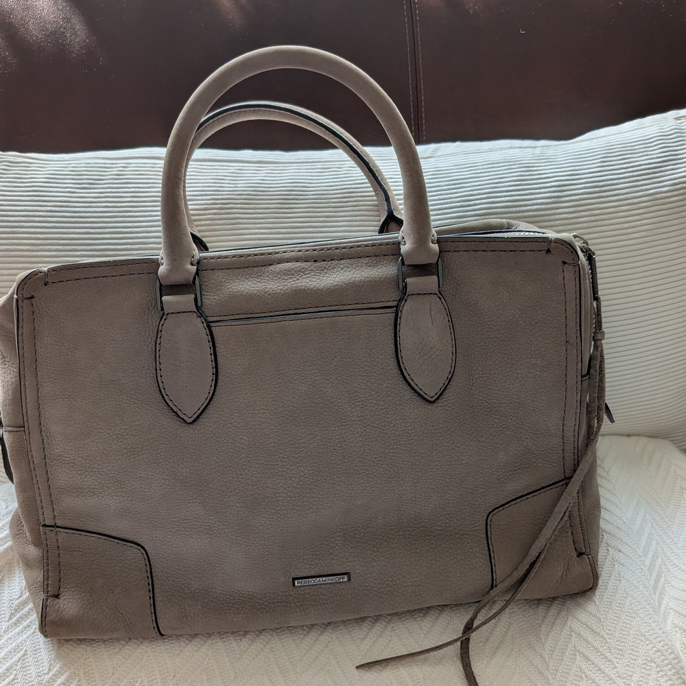 Suede Satchel Approx 8x12"